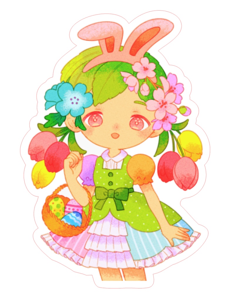★フロール・チカminiステッカー「April」