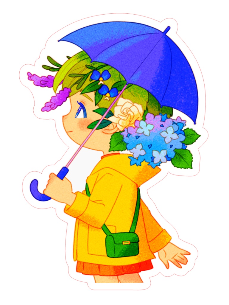 ★フロール・チカminiステッカー「June」