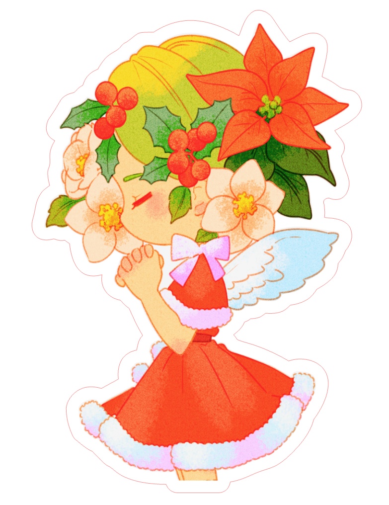 ★フロール・チカminiステッカー「December」