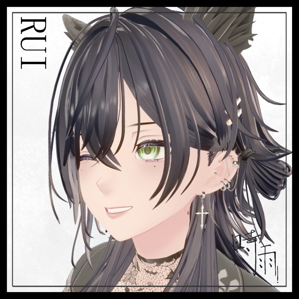 【VRC】cross earrings set【6アバター対応】