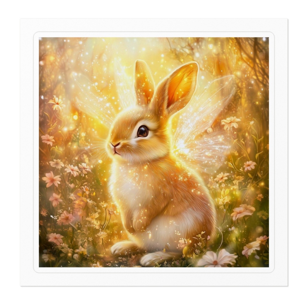 ステッカー|光のうさぎ