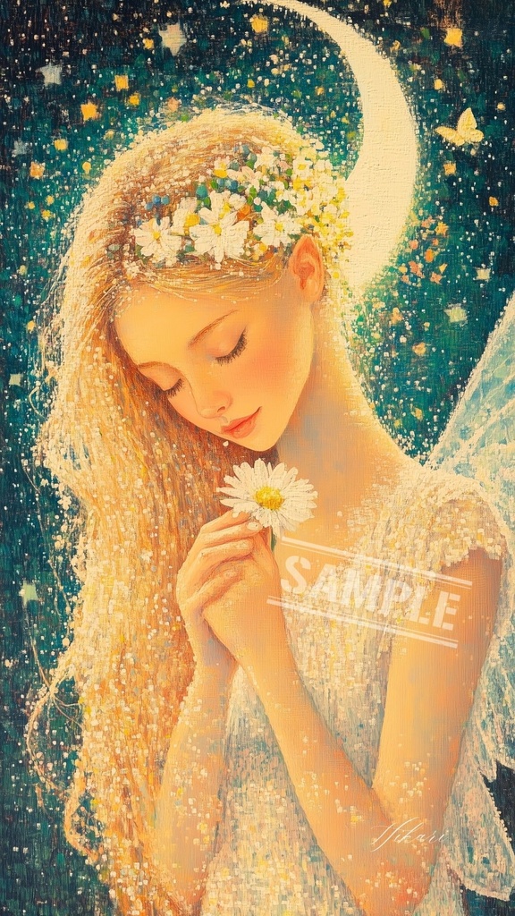 やさしい祈りに包まれる天使の壁紙