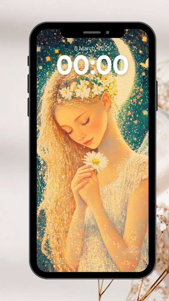 スマホ壁紙｜癒しの天使 01