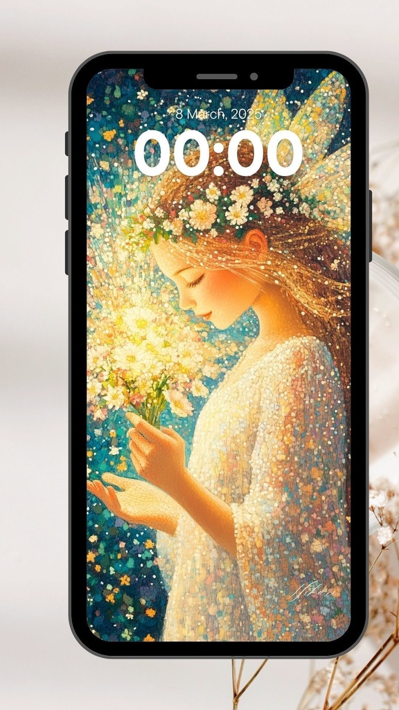 スマホ壁紙｜癒しの天使 02