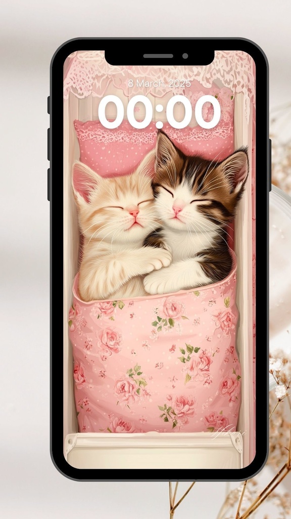 スマホ壁紙｜仲良し子猫02