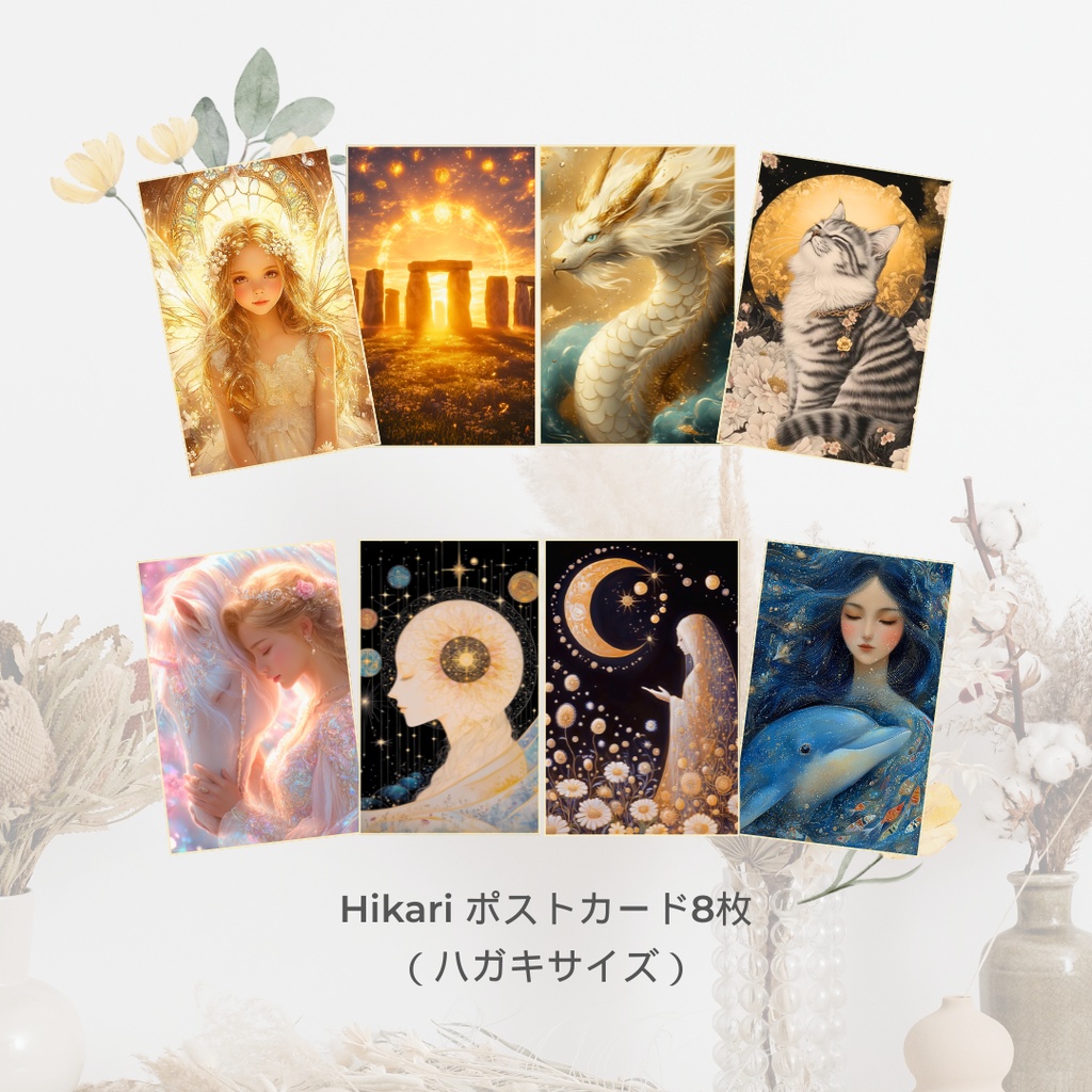 【8枚セット／匿名配送】ポストカード（ハガキサイズ）