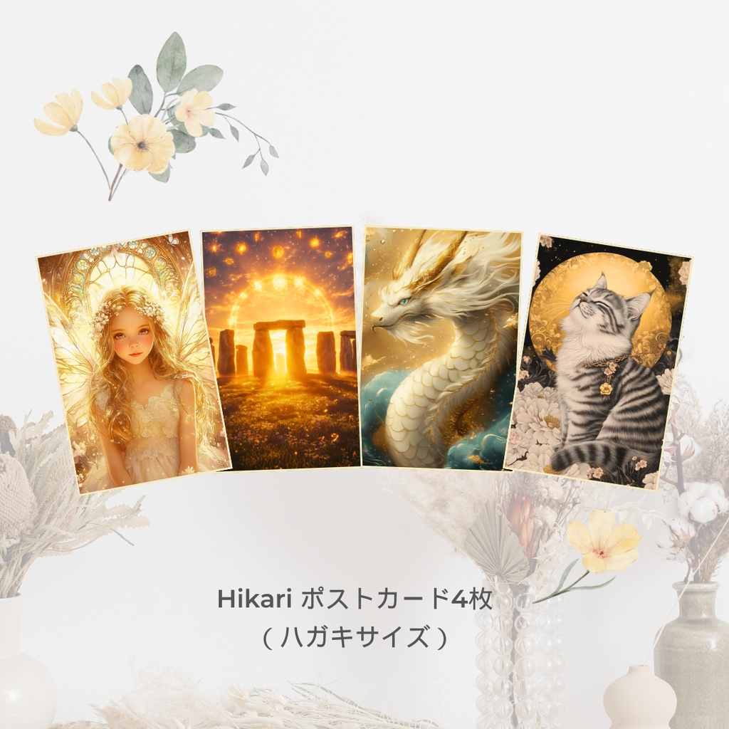 【4枚セット/匿名配送】ポストカード(ハガキサイズ)A