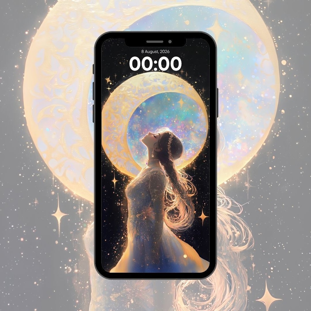 スマホ壁紙 ✧ 月明かりに心ほどける