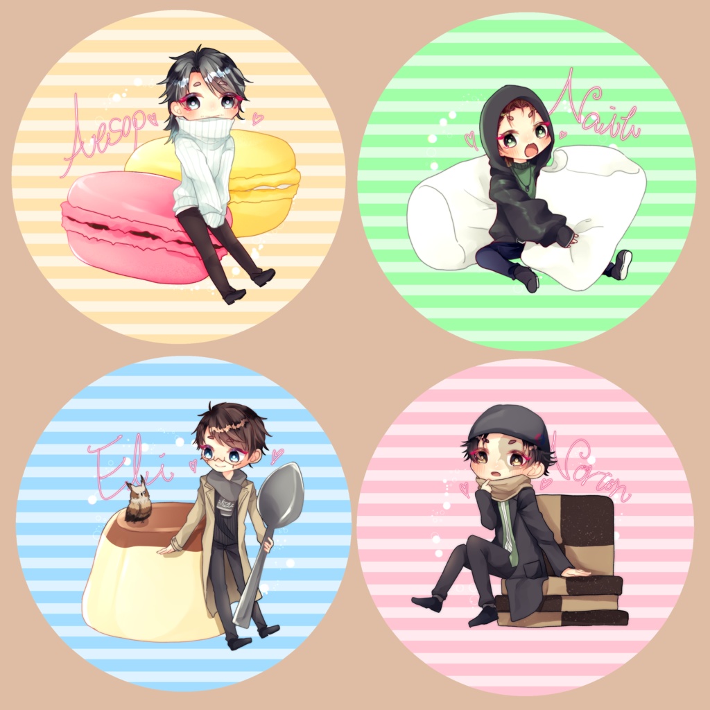 第五人格 スイーツ系缶バッチ