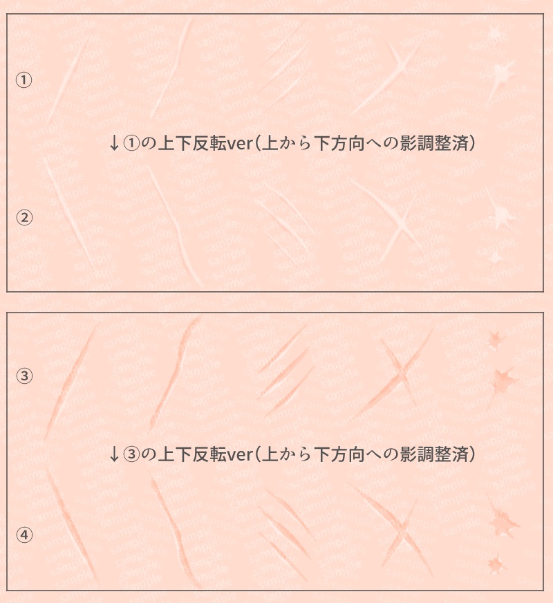 【VRC】凸凹傷跡表現【PSD付きテクスチャ】
