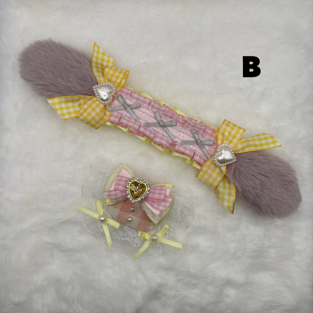 ぬい服 うさ耳ヘッドドレス&スタイ / アイスクリームヘッドドレス