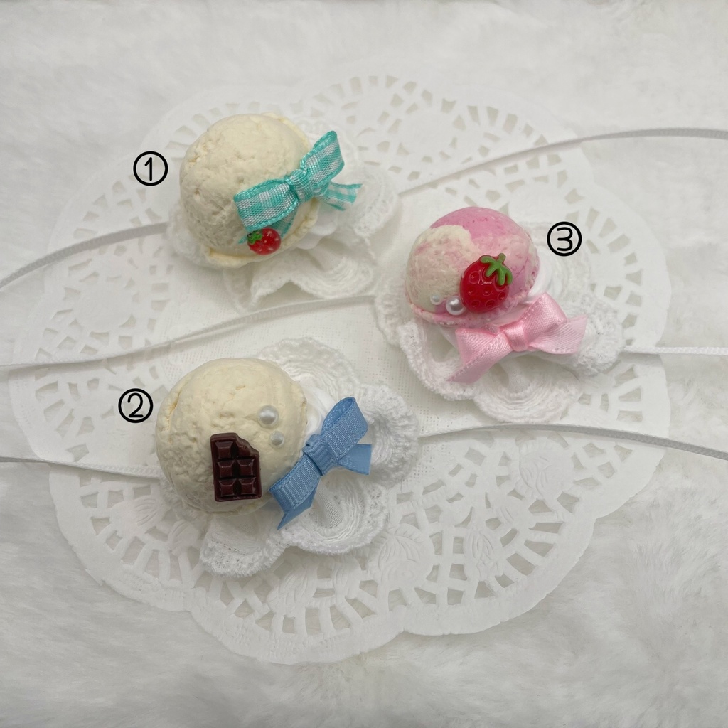 ぬい服 アイスクリーム ヘッドドレス