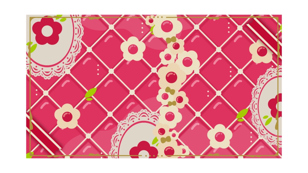 サムネイル素材 かわいい×クラシックなテンプレート