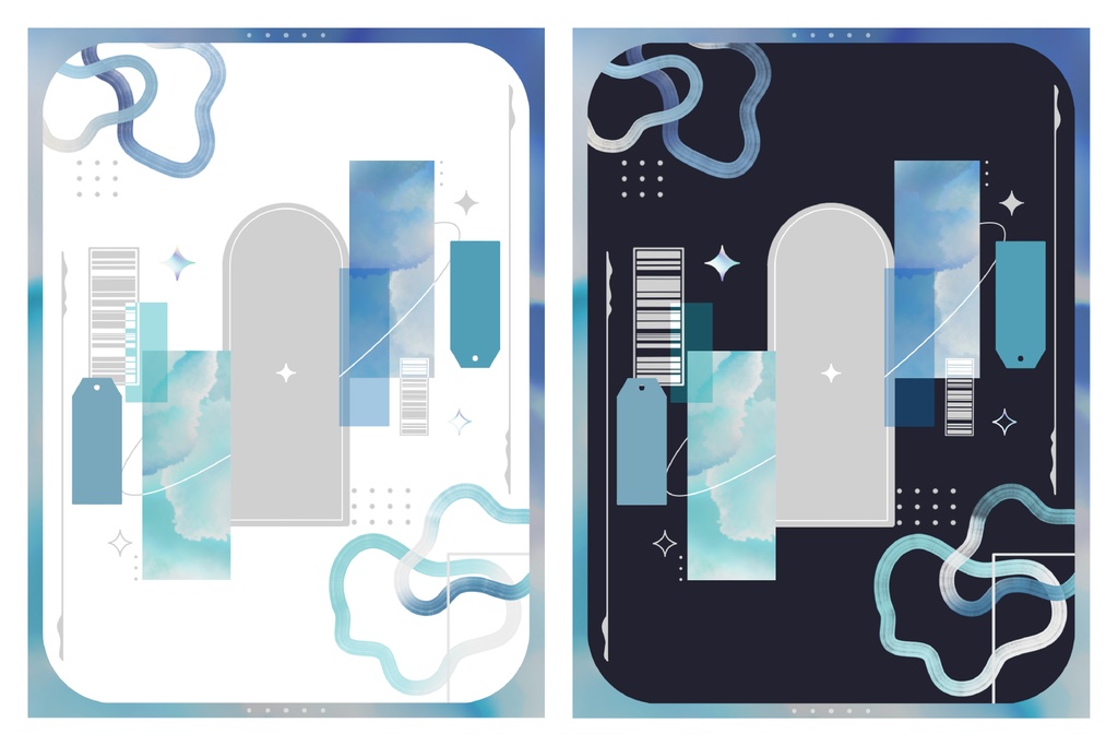 立ち絵背景テンプレート(水彩)