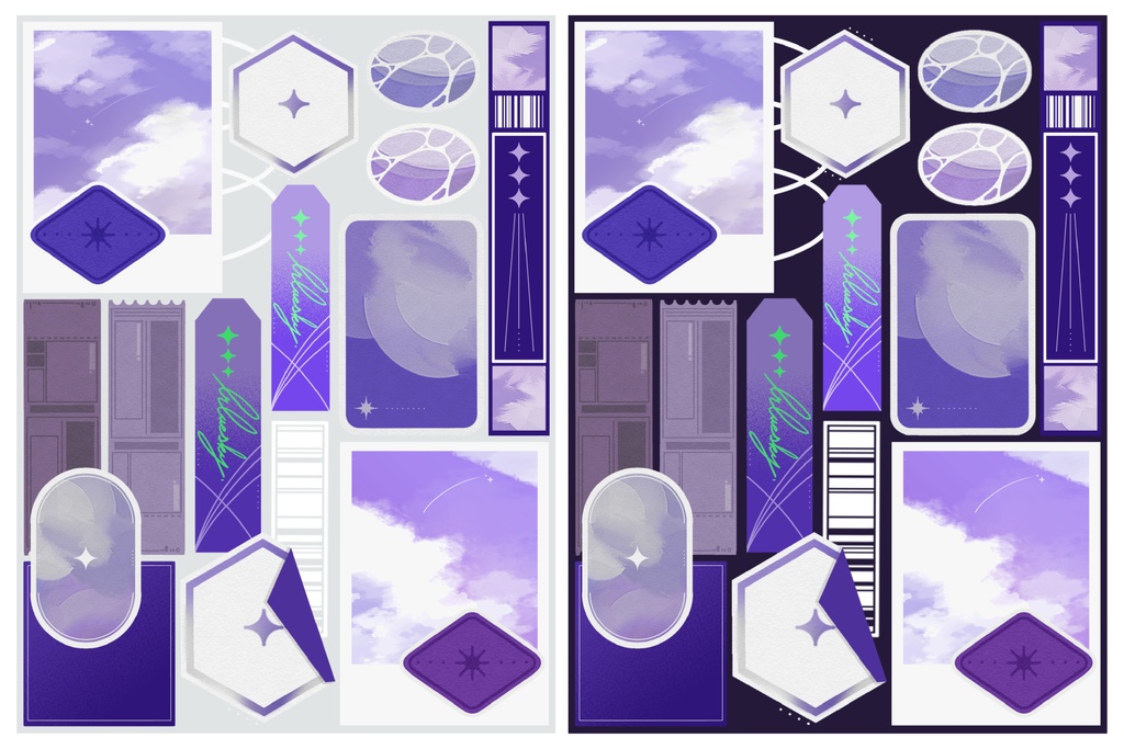 背景素材(ステッカー風)