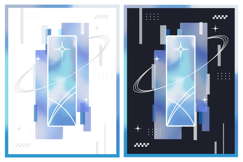 立ち絵背景テンプレート(ステンドグラス風)