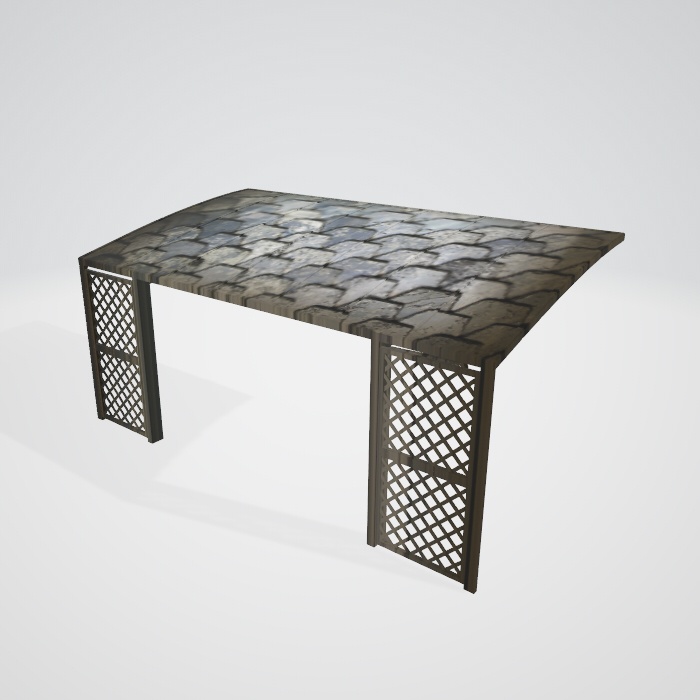 ３ｄ　モデル　素材　サイドパネル　カーポート