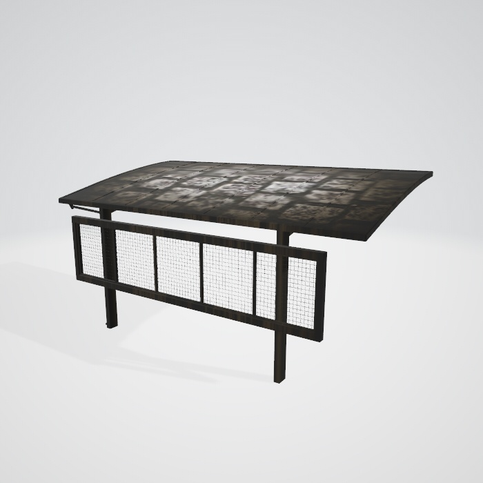 3d モデル 素材 カーポート サイドパネル