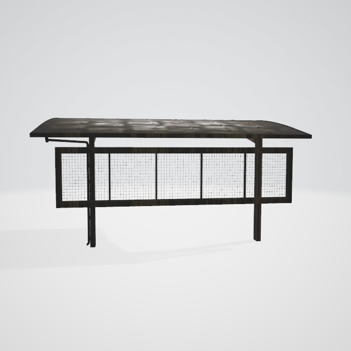 3d モデル 素材 カーポート サイドパネル