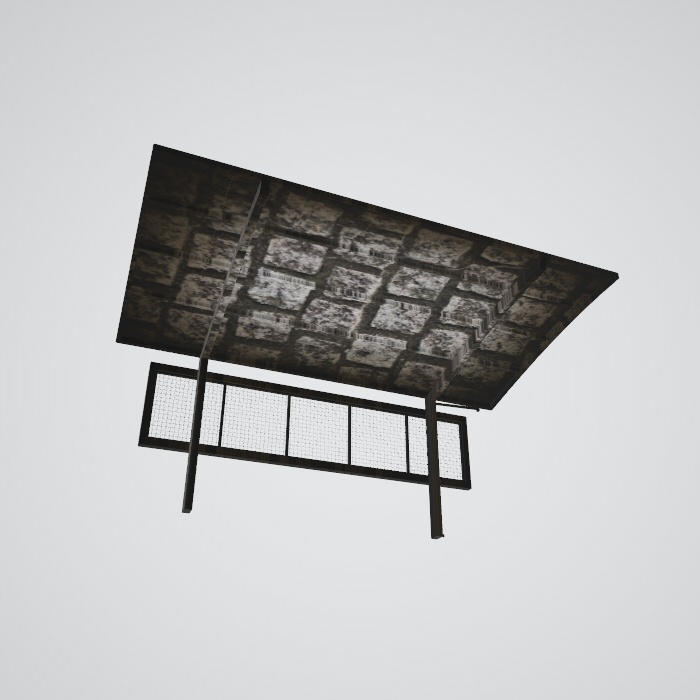 3d モデル 素材 カーポート サイドパネル