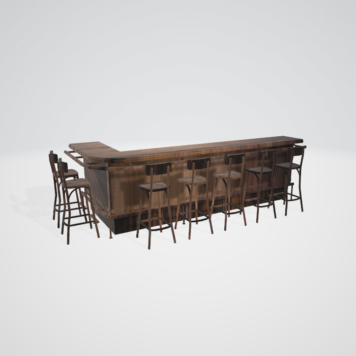 ３ｄモデル　カウンター　イス　チェア　テーブル　机