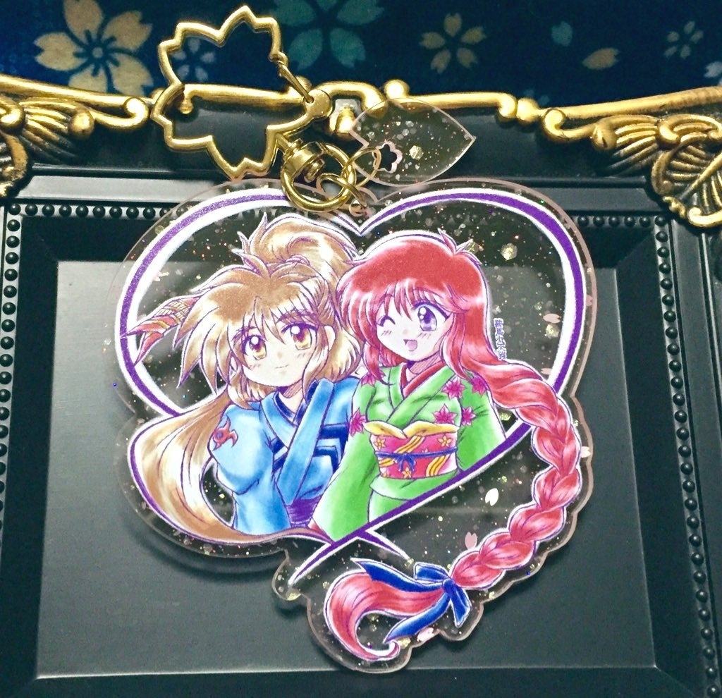 《鬼神降臨伝ONI》北斗丸&阿古耶 桜花アクリルキーホルダー