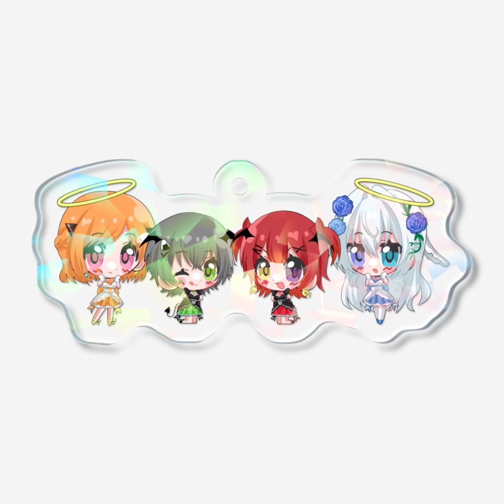 【はぐめり】天使悪魔アクリルキーホルダー