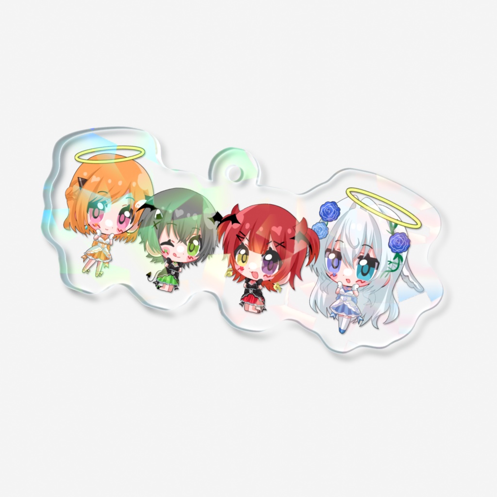 【はぐめり】天使悪魔アクリルキーホルダー