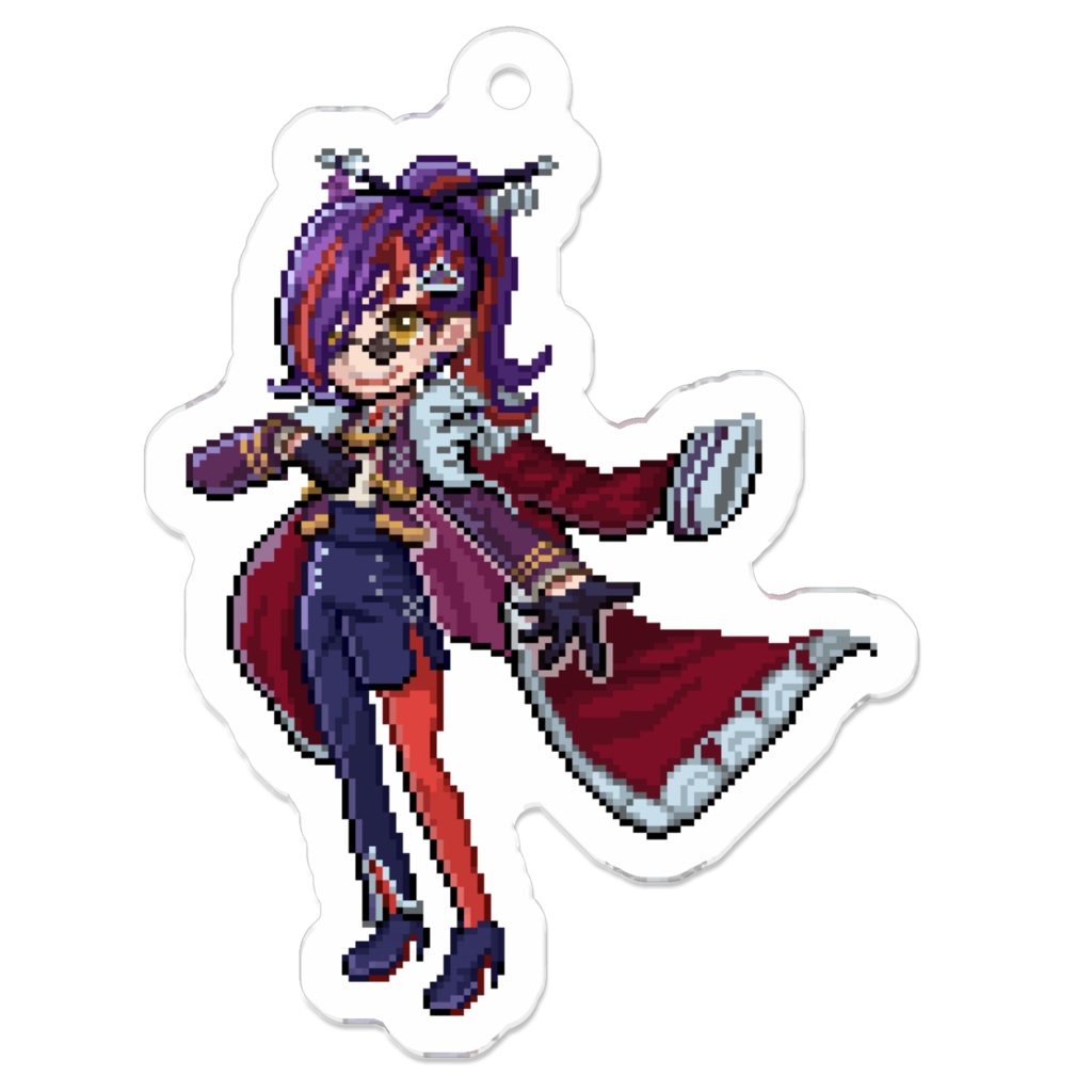 富士乃花鷹子 アクリルキーホルダー ドット絵の姿