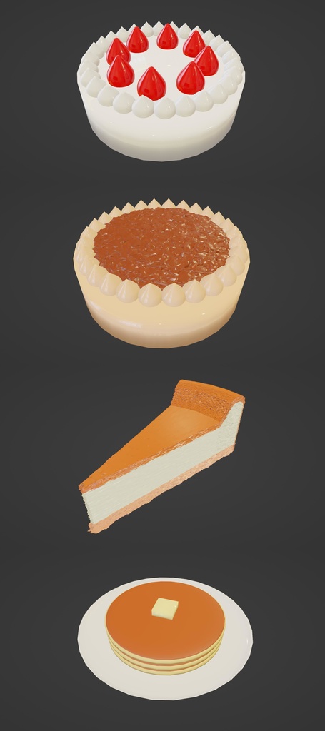 3Dモデル ケーキシリーズパック