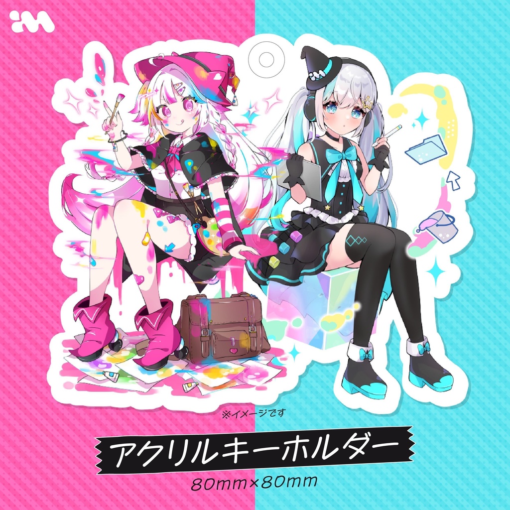 PaintonicBOX Vol.2 #ペイトニ 🎨🩷みたう×芽羽みなせコラボアクキー🩵🎨