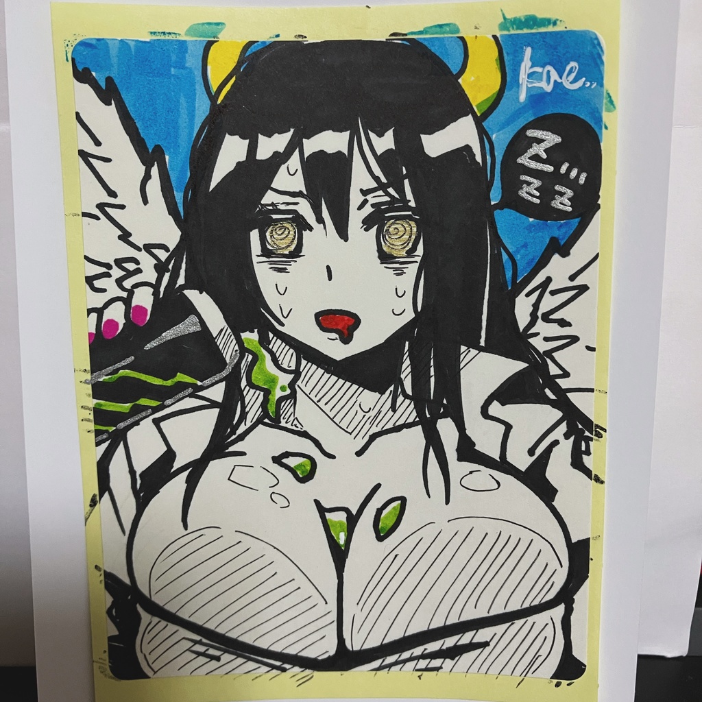 ラベルシールドローイング原画 げっそり02