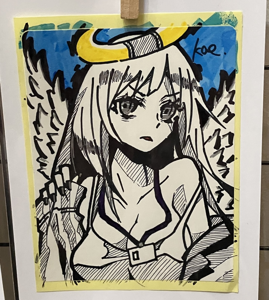 ラベルシールドローイング原画 げっそり03