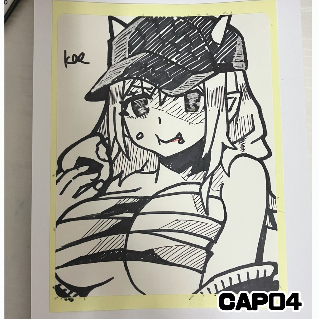 ラベルシールドローイング原画 CAP