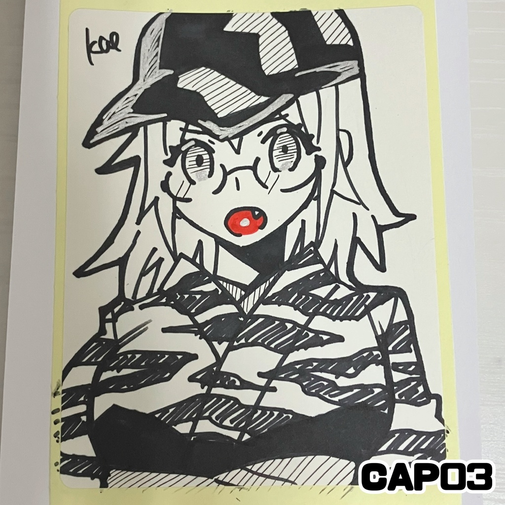 ラベルシールドローイング原画 CAP