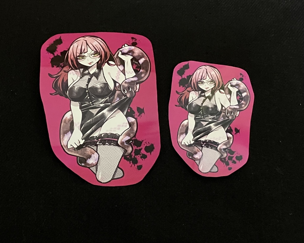 ステッカー_ヘビ女性