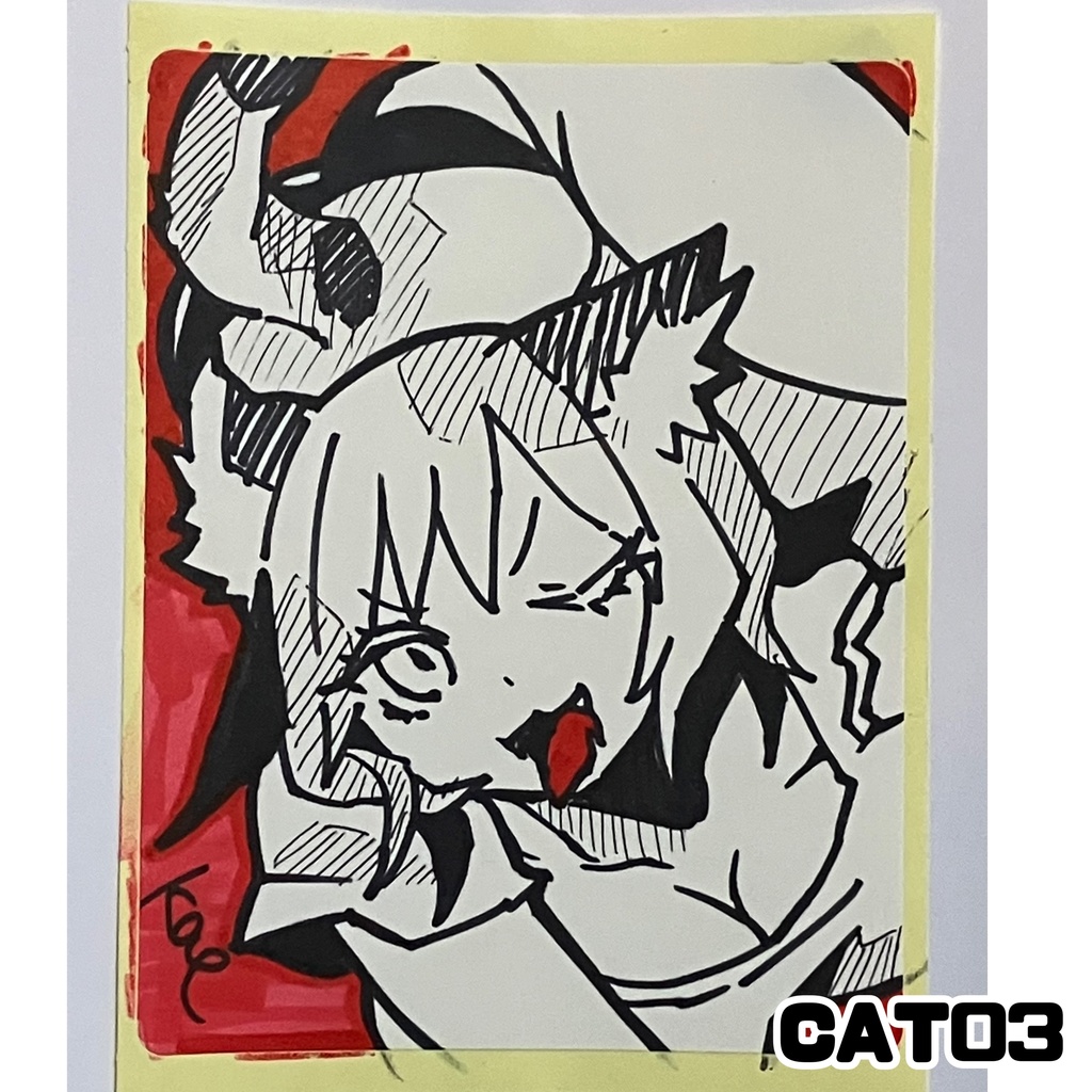 ラベルシールドローイング原画 CAT