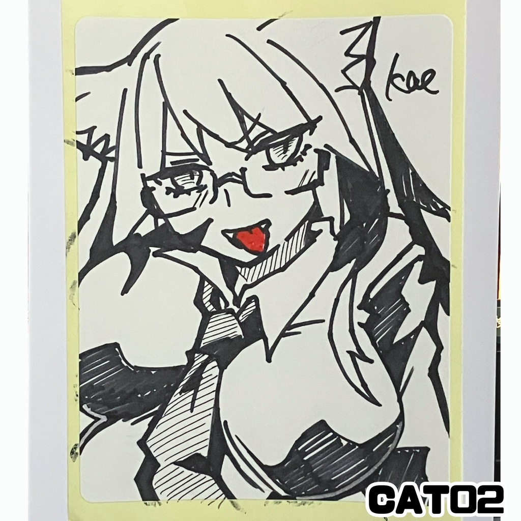 ラベルシールドローイング原画 CAT