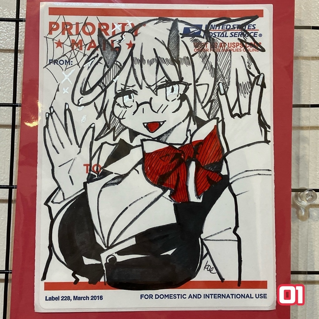 ラベルシールドローイング原画 demon