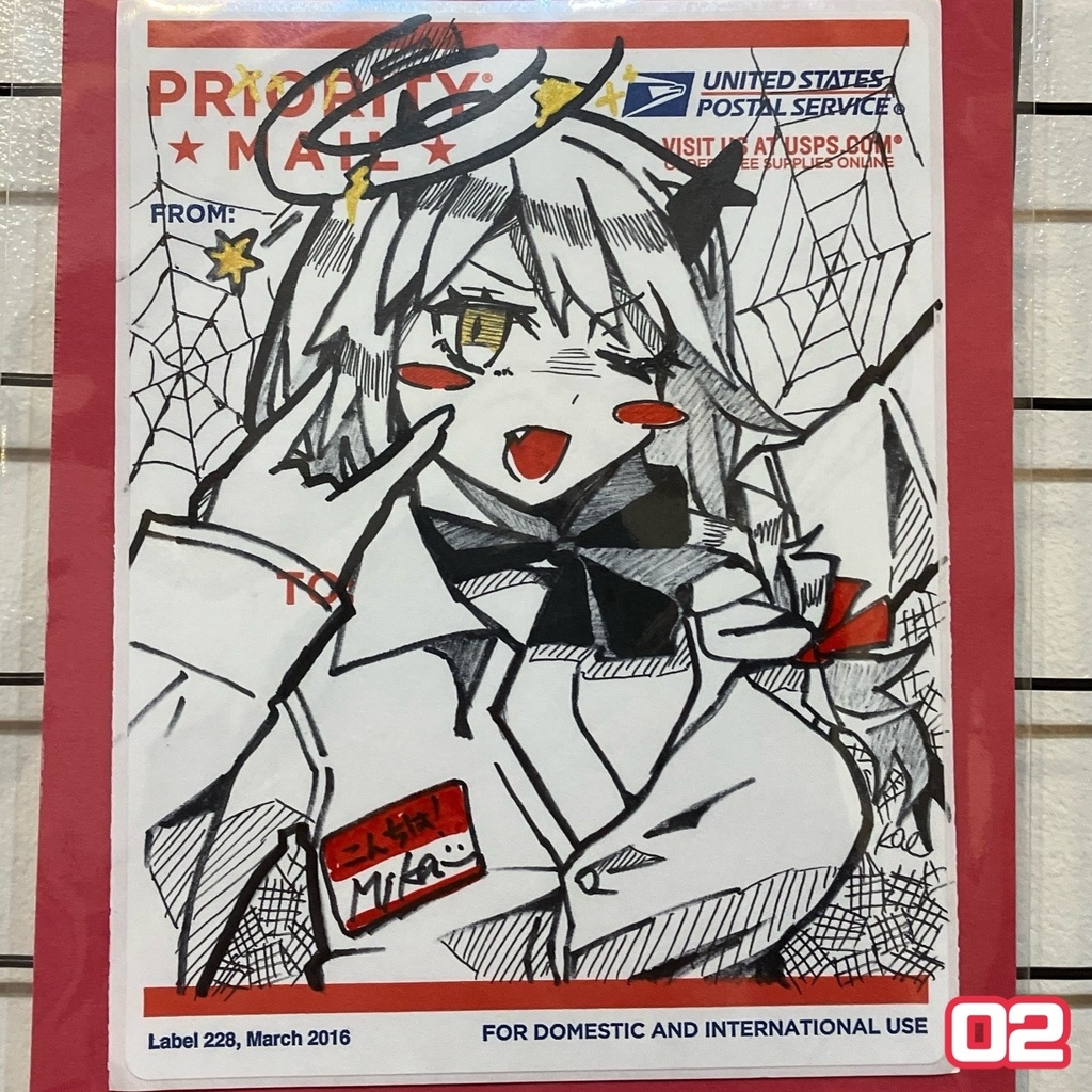 ラベルシールドローイング原画 demon