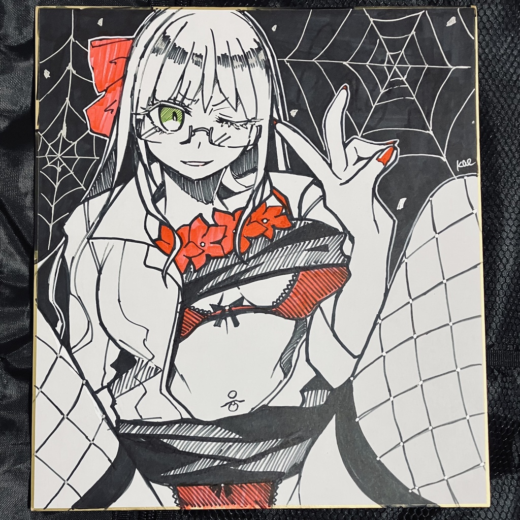 アナログ色紙原画_RED