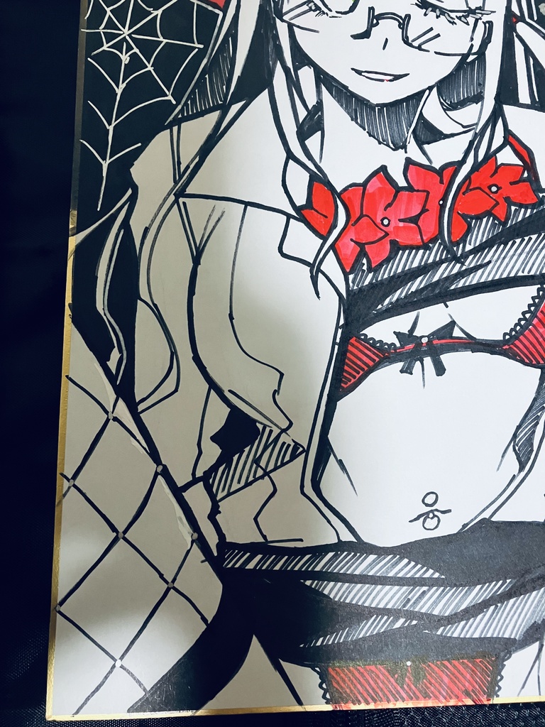 アナログ色紙原画_RED