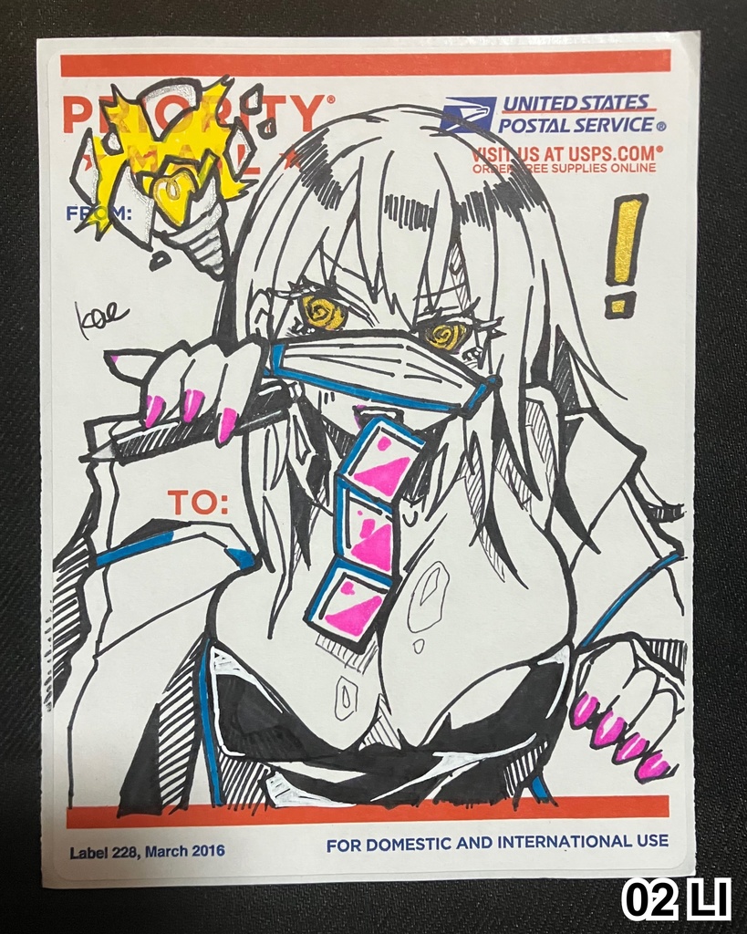 ラベルシールドローイング原画 2512