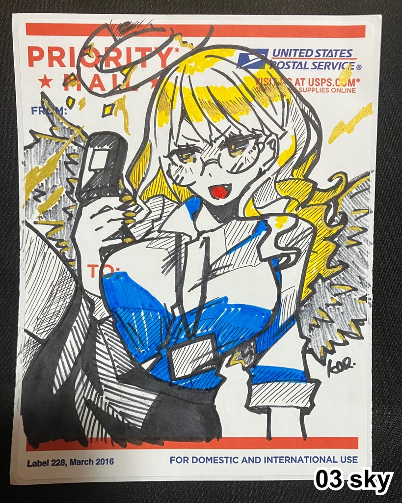 ラベルシールドローイング原画 2512