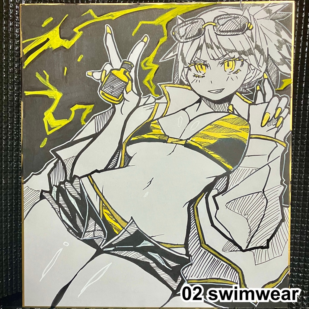 アナログ色紙原画_鬼おねいちゃん01※訳あり※