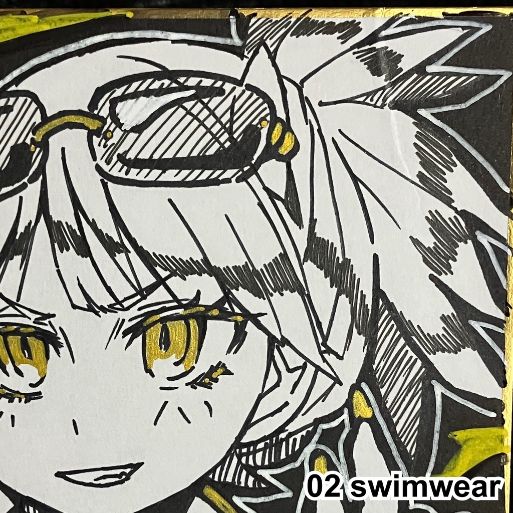 アナログ色紙原画_鬼おねいちゃん01※訳あり※