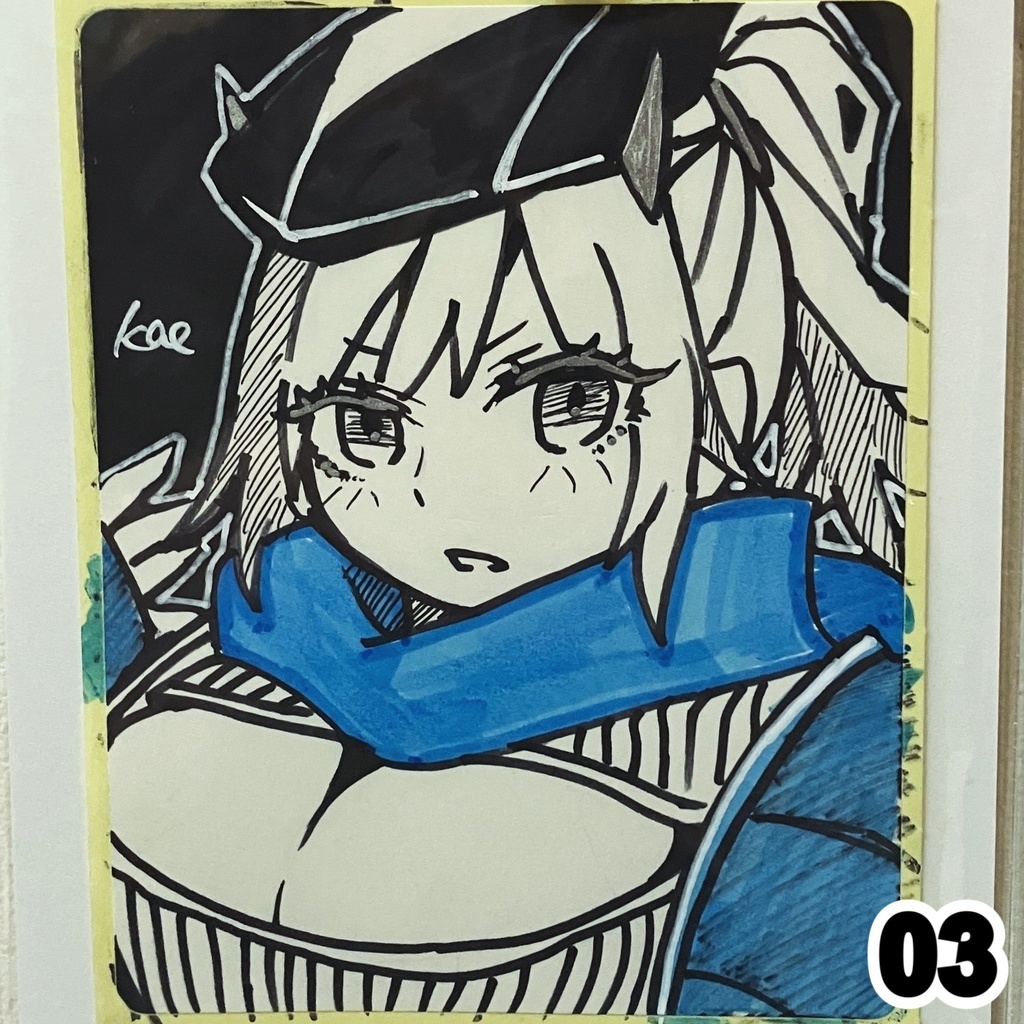 ラベルシールドローイング原画 knit