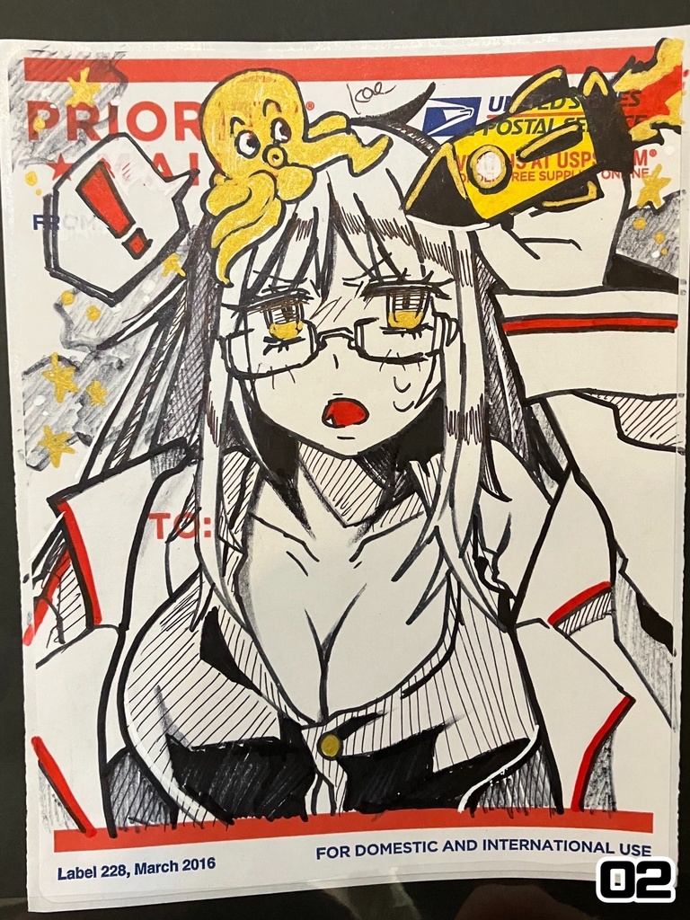 ラベルシールドローイング原画 2603star