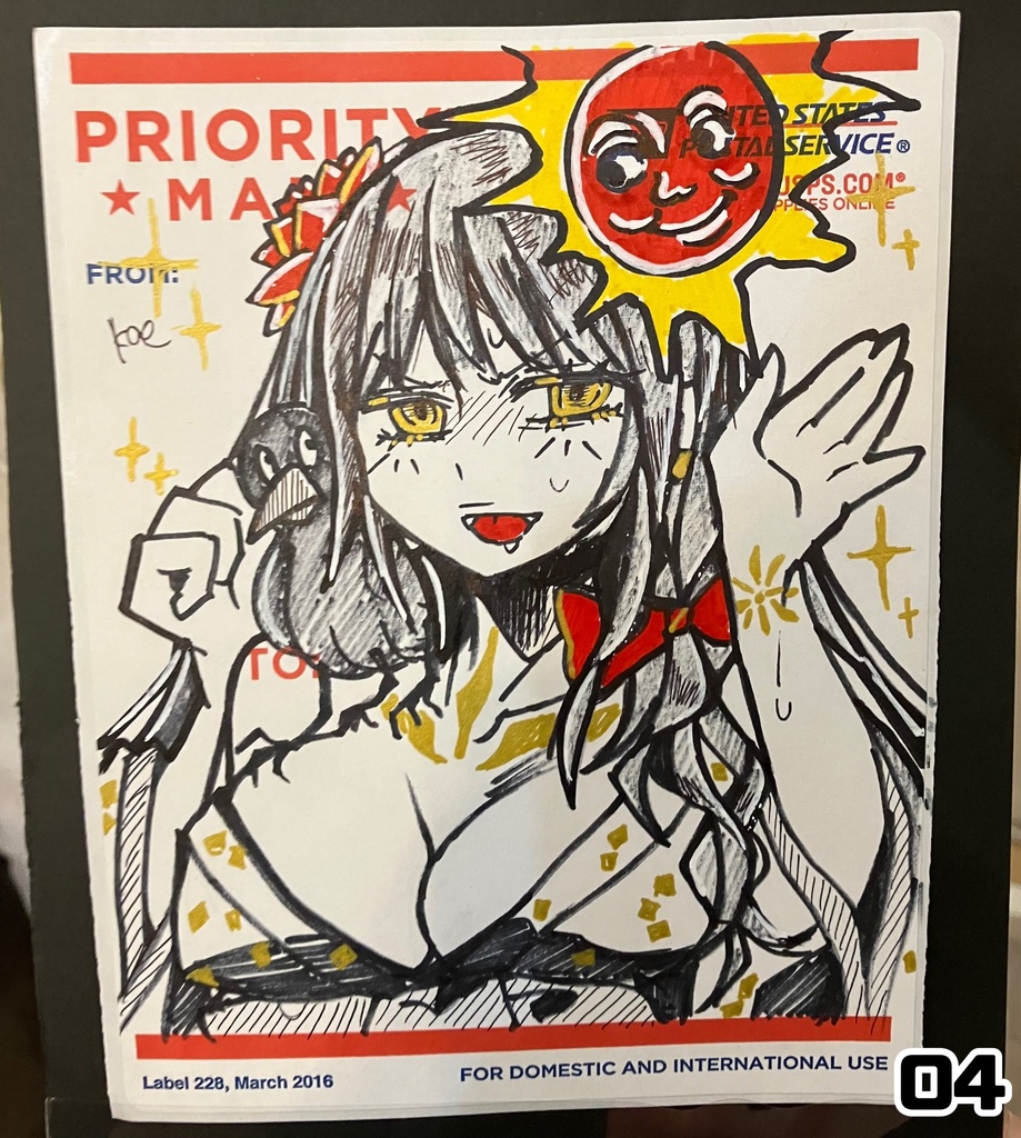 ラベルシールドローイング原画 2603star