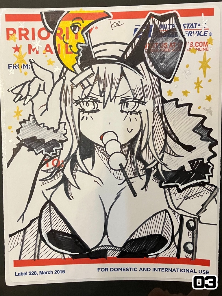 ※お取り置き専用※ラベルシールドローイング原画 2603star